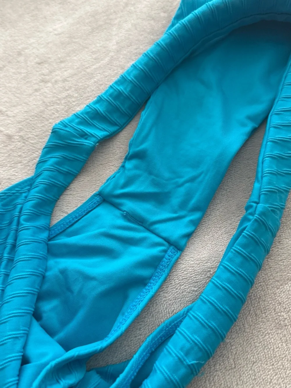 Monday Swimwear Turquoise Ribbed Bikini Top